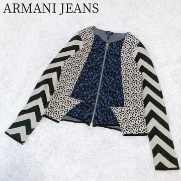 [ 아르마니진스 ] 긴팔 가디건 집업 겉옷 올 패턴 울