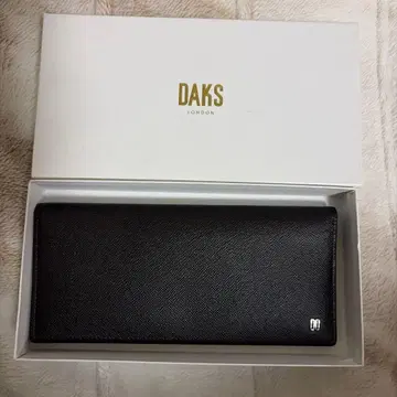 DAKS LONDON 천연 가죽 롱 지갑 브라운 블랙