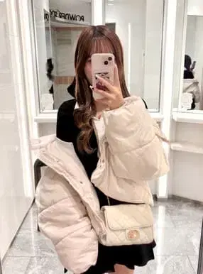 후드 부착 충전솜 다운 자켓