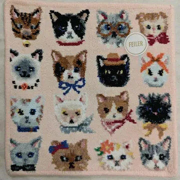 페이러 손수건 미사용 새상품 러브러리 프리티 캣츠