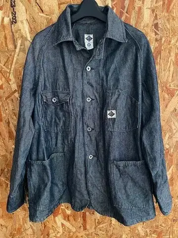 POST O'ALLS 다크 데님 커버올 S