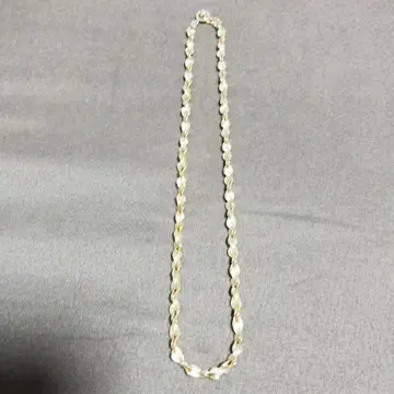 실버 트위스트 체인 목걸이 약 45cm