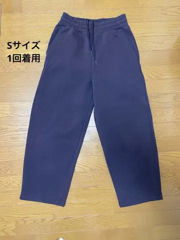 UNIQLO C 맨투맨 와이드 팬츠 S 와인