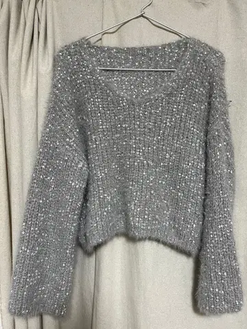 그레이 니트 스웨터 L 사이즈