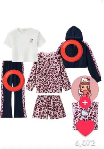 키티 셋업 사이즈 LL