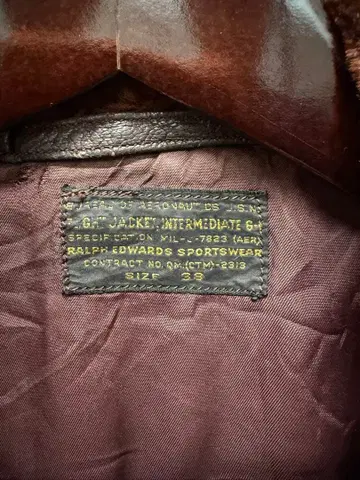 60s 미군 실물 USN G1 플라이트 자켓 빈티지 38