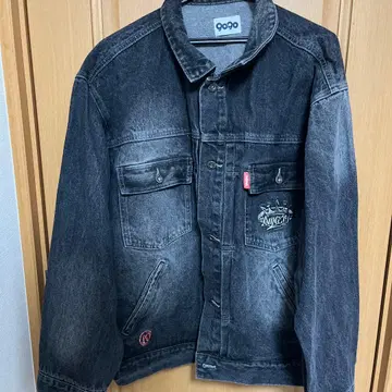 9090 데님 자켓 블랙