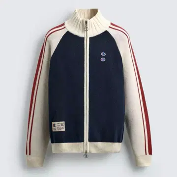 Champion x ZARA 컬러 블록 밴드 니트 자켓 M