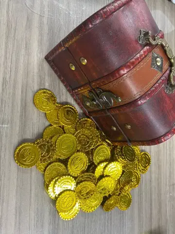 보물 상자 코인 100개 세트 해적풍 잡화 파이리츠 금화