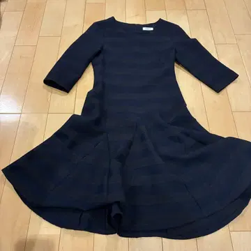 MAX &Co 플레어 원피스 네이비 보더