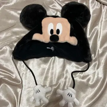 미키마우스 귀 포함 플리스 모자 팬 캡 58cm
