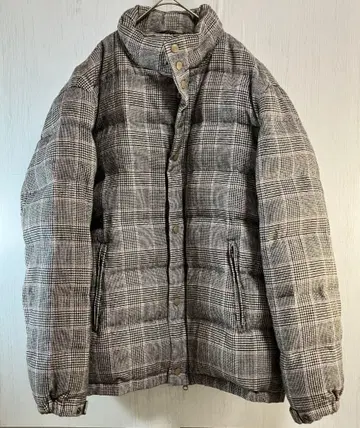 theory 띠어리 다운 자켓 체크 무늬 40 L