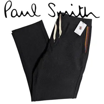 폴스미스 스웨트 팬츠 L 두꺼운 소재 아티스트 스트라이프 차콜 멜란지