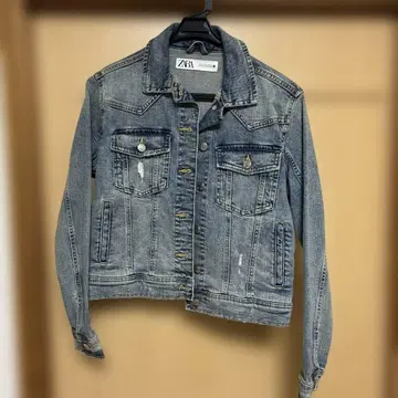 ZARA 데님 자켓 데미지 가공