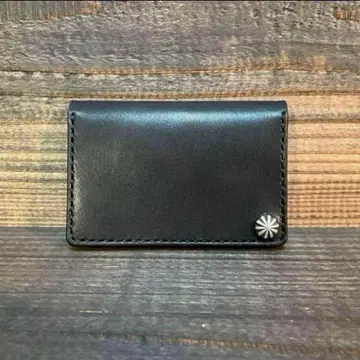 슬림 미니 지갑 실버 콘초 새들 레더