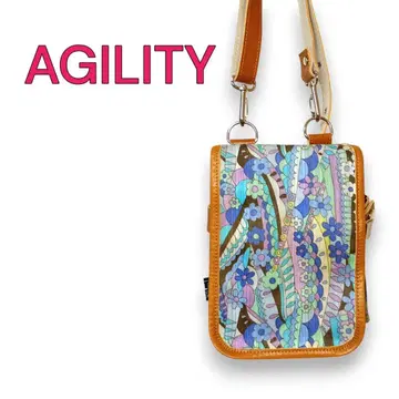 AGILITY 아질리티 숄더백 블루 꽃무늬 여성용