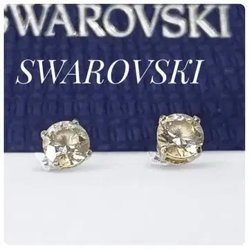 Swarovski 스터드 귀걸이 라운드 컷 크리스탈 스톤