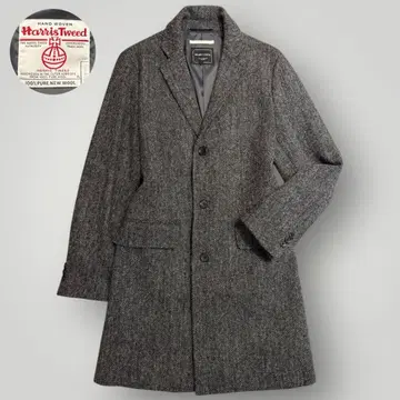 새상품급 BEAMS LIGHTS 해리스 트위드 헤링본 체스터 코트