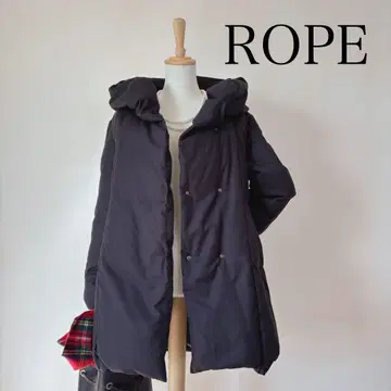 [ 컨디션 최상 ] ROPE 다운 코트 블랙 숄카라 미라인 고급 38