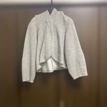 OHLALA 플리스 자켓 그레이 후드 부착