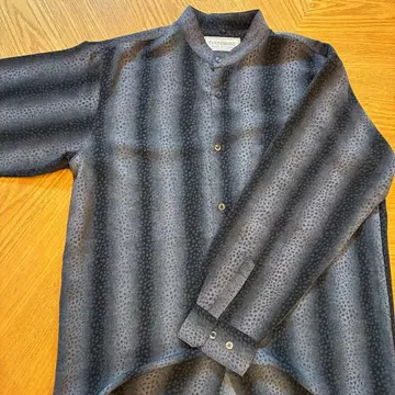 SYSTEMONE 도트 무늬 긴팔 셔츠 그레이 계열