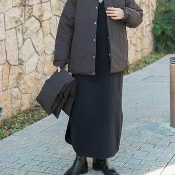 FORK &SPOON 다운 자켓 브라운 여성용