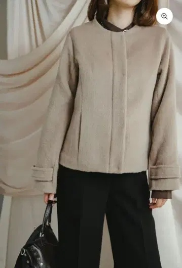 MIHARU 2WAY 숏코트 S 베이지 큰 키 미하루