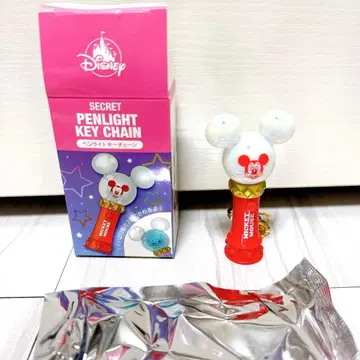 디즈니 스토어 응원봉 키체인 빨간색/미키 [미사용 새상품]