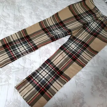 새상품급 Yorkland 울 체크 무늬 캐주얼 팬츠 9AR