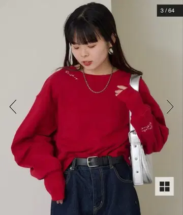 새상품 미사용 택 포함 헬로 샌프란시스코 볼륨 턱 슬리브 크롭 기장