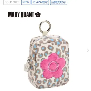 PLAZA MARY QUANT 마리콴트 카라비너 부착 파우치 레오파드