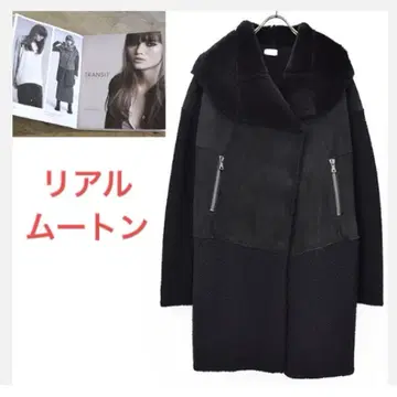 TRANSIT PAR SUCH 리얼 무스탕 코트