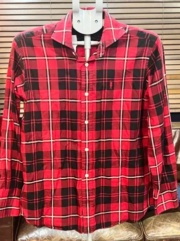 MACKINTOSH LONDON 체크 셔츠 M 빨간색 블랙 매킨토시