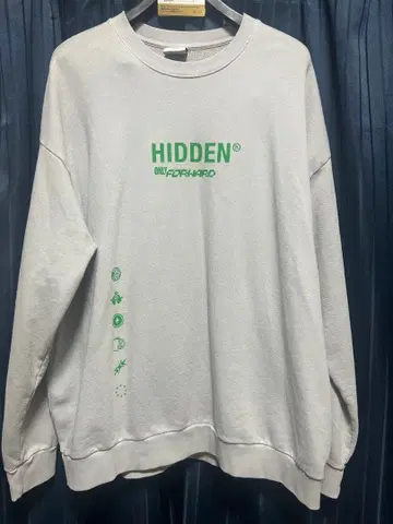 [ 레어! ] HIDDEN 올리브 그린 맨투맨 XL 사이즈