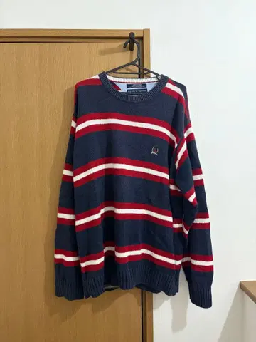 가격 인하 가능 TOMY 스트라이프 패턴 긴팔 니트