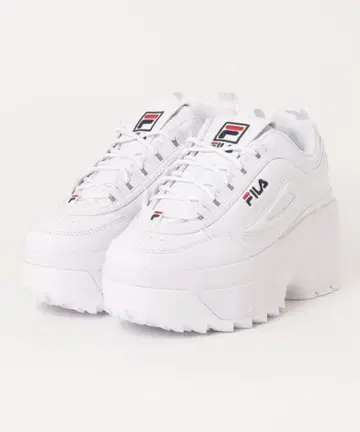 FILA 통굽 화이트 스니커즈 25cm