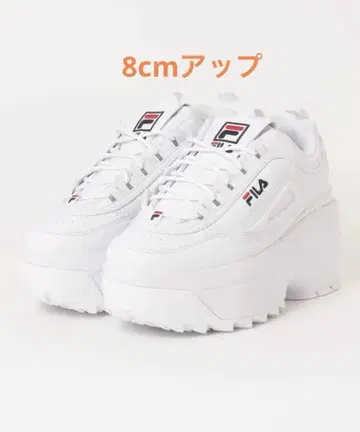 FILA 통굽 화이트 스니커즈 25cm