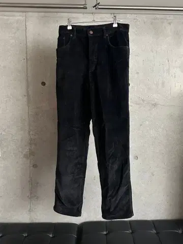 코듀로이 스트레이트 팬츠 블랙 빈티지