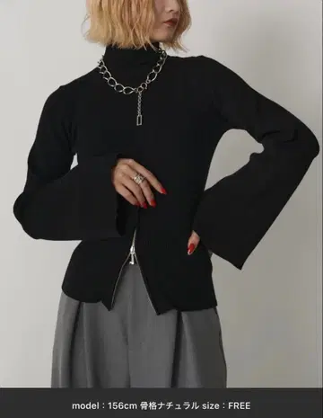 [ mi-기획 ] 2WAY 플레어 슬리브 니트