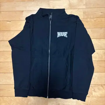 HUF 블랙 집업 후드티 L