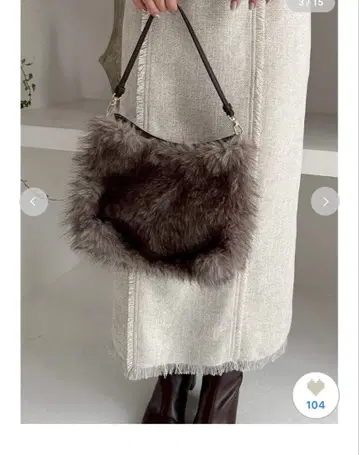 FRAY I.D 엣지 트림 퍼 백