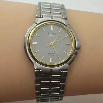시티즌 엑시드 쿼츠 손목시계 스테인리스 남성용 빈티지 작동품