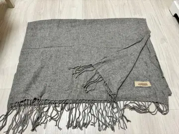 캐시미어 머플러 롱 사이즈 남녀 공용 그레이 대형