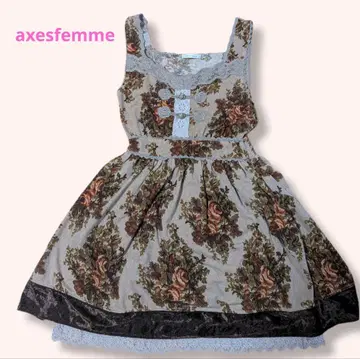 axesfemme 꽃무늬 슬리브리스 원피스