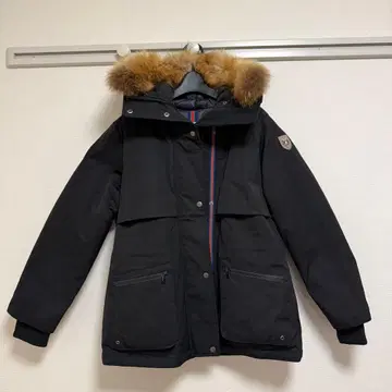 여성용 블랙 다운 자켓 퍼 포함 Siv PURE