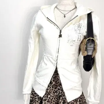 y2k 00s morphine generation 스컬 지퍼 후드티