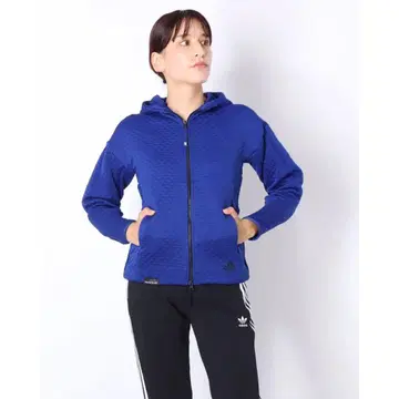 adidas 퀼팅 후드티 파랑