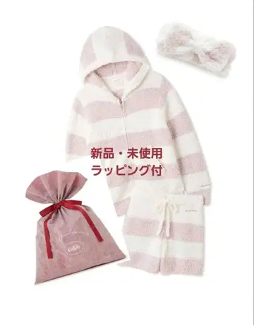 [미사용 새상품] 젤라피케 보더 후드티 & 숏팬츠 & 헤어밴드 핑크