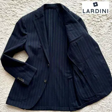 라르디니 테일러드 자켓 단회리 3버튼 스트라이프 그린 44