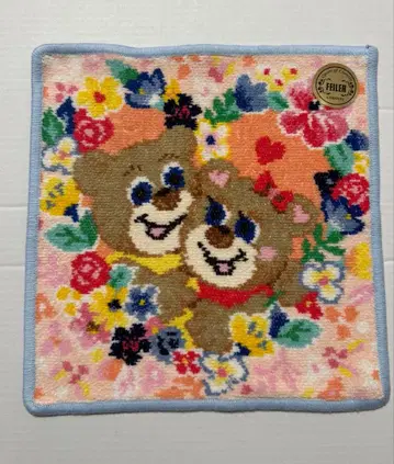페이 곰 자수 손수건